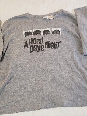 INC International Concepts Gray 'A Hard Day's Night' Graphic Long-Sleeve Shirt